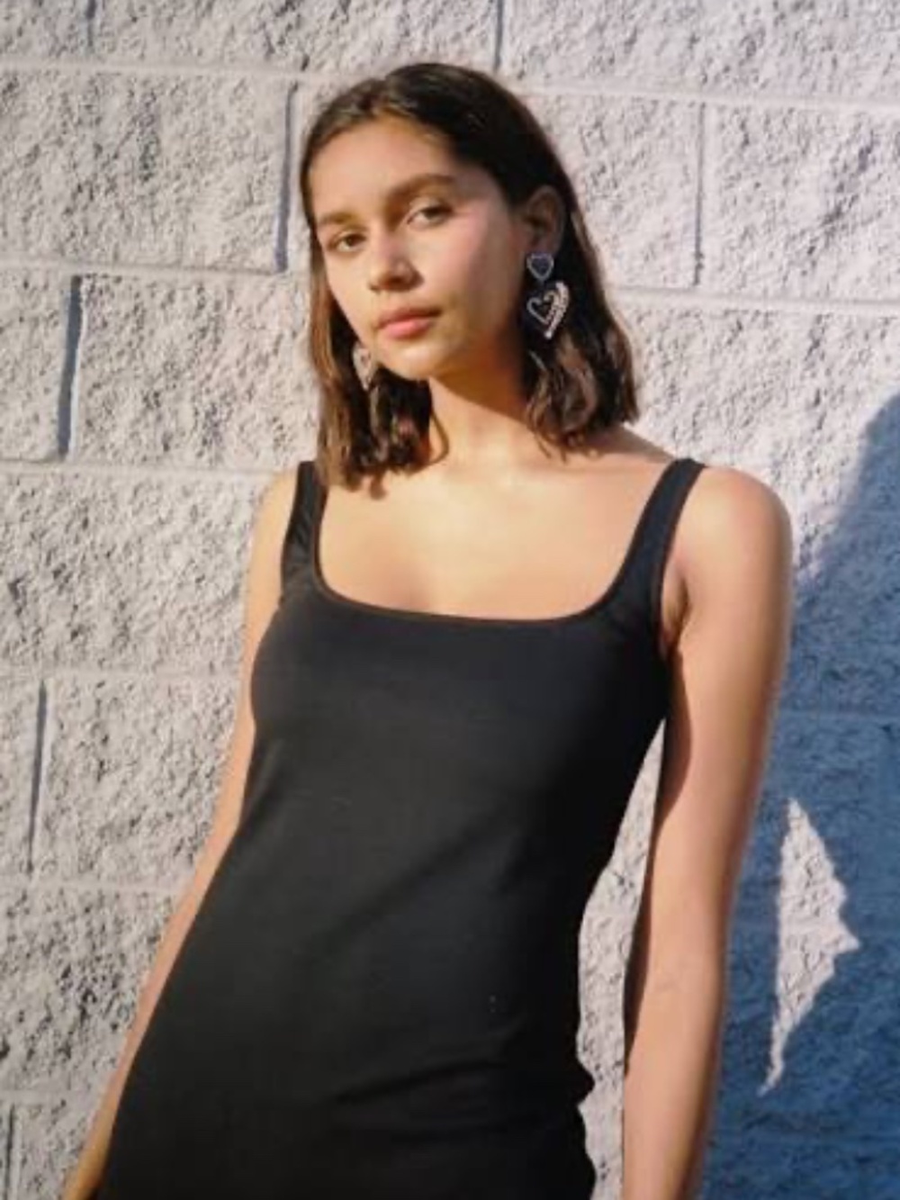 Maryam Nassir Zadeh Salma Midi Dress in Black Stretch
